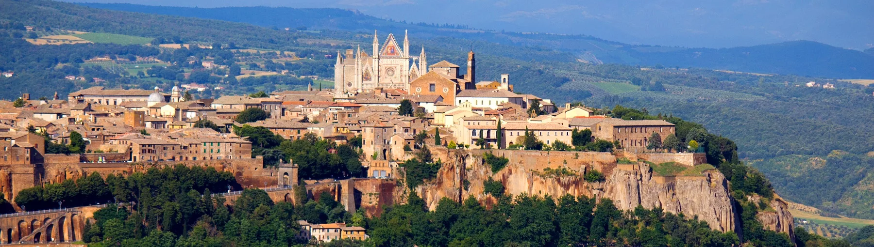 View of Orvieto from across the valley