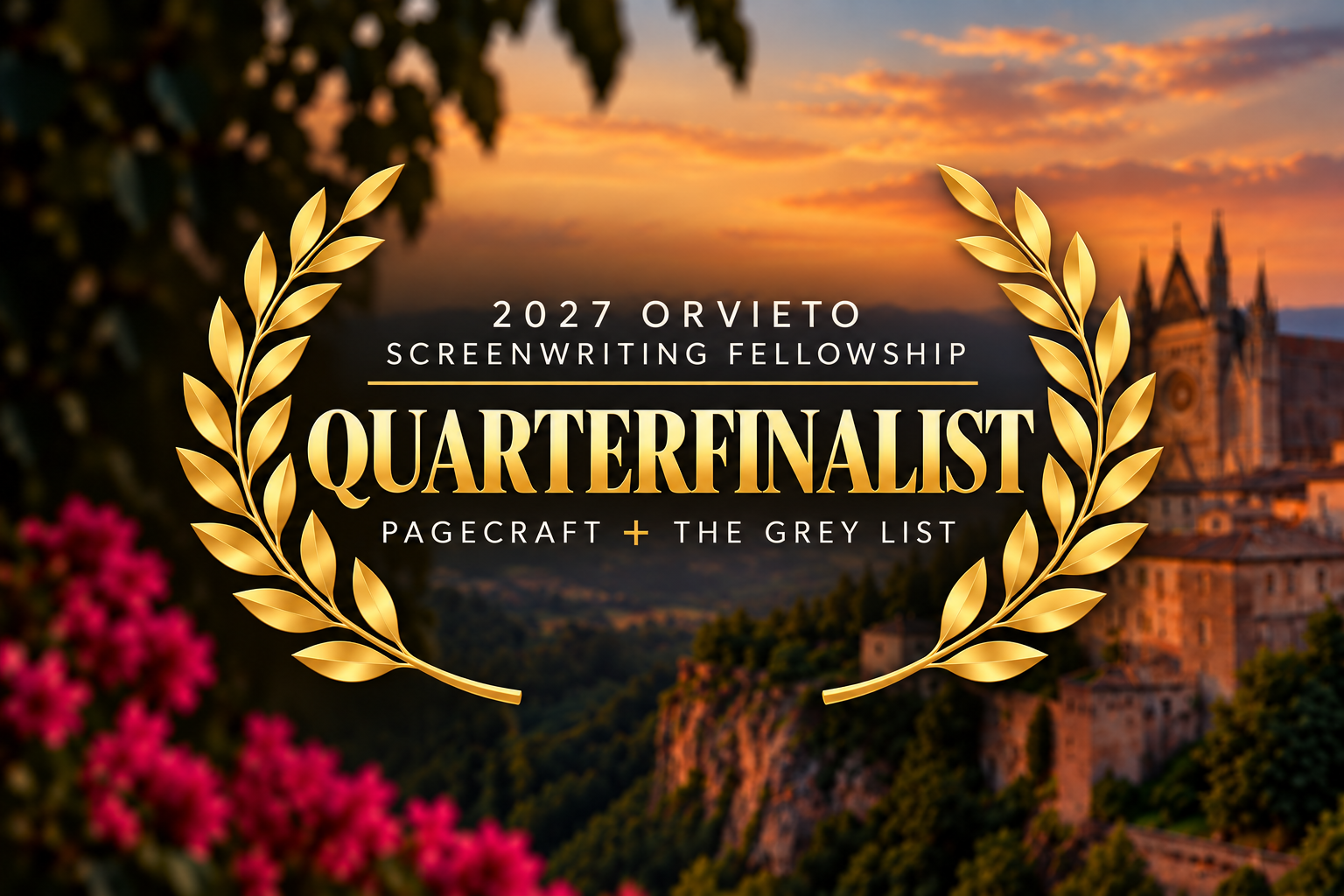 Quarterfinalist Laurels - PageCraft & The Grey List Italy Screenwriting Fellowship